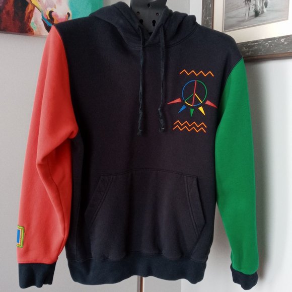 Nike Gel Playground Hoodie Air Raid Peace Urban Jungle black oversized hoodie sm - Picture 3 of 9